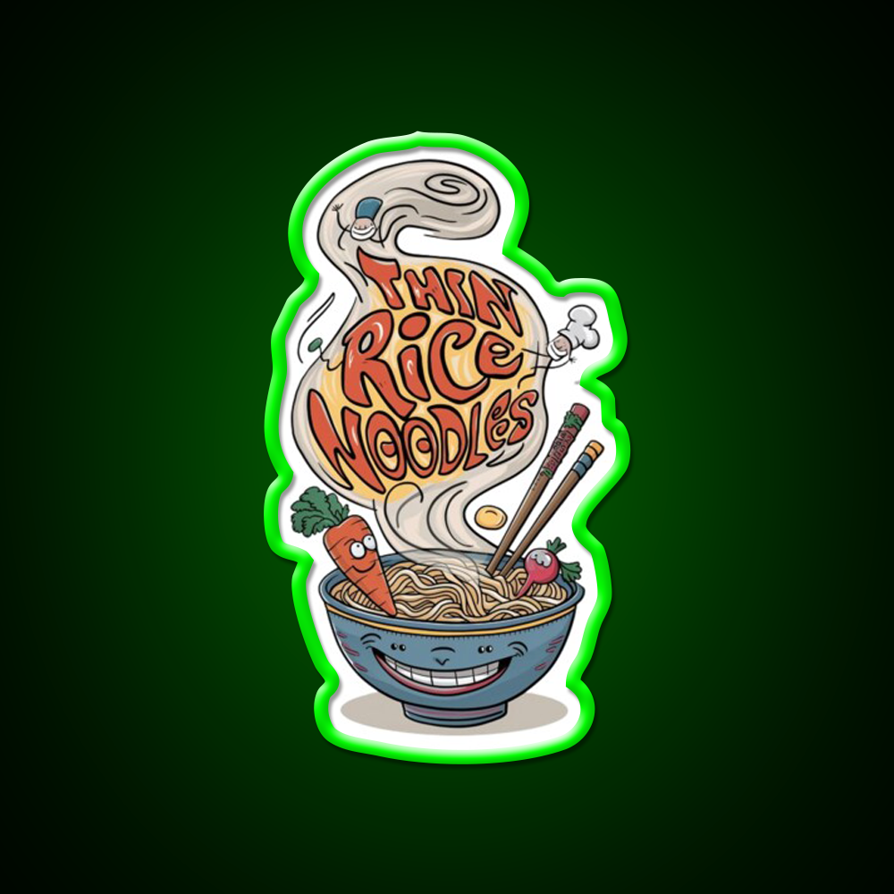 Think Rice Noodles Led Neon Sign Chinese Food Rgb Color