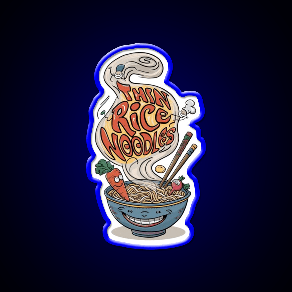 Think Rice Noodles Led Neon Sign Chinese Food Rgb Color - Shineneon