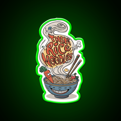 Think Rice Noodles Led Neon Sign Chinese Food Rgb Color - Shineneon