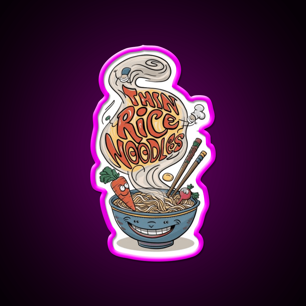 Think Rice Noodles Led Neon Sign Chinese Food Rgb Color - Shineneon