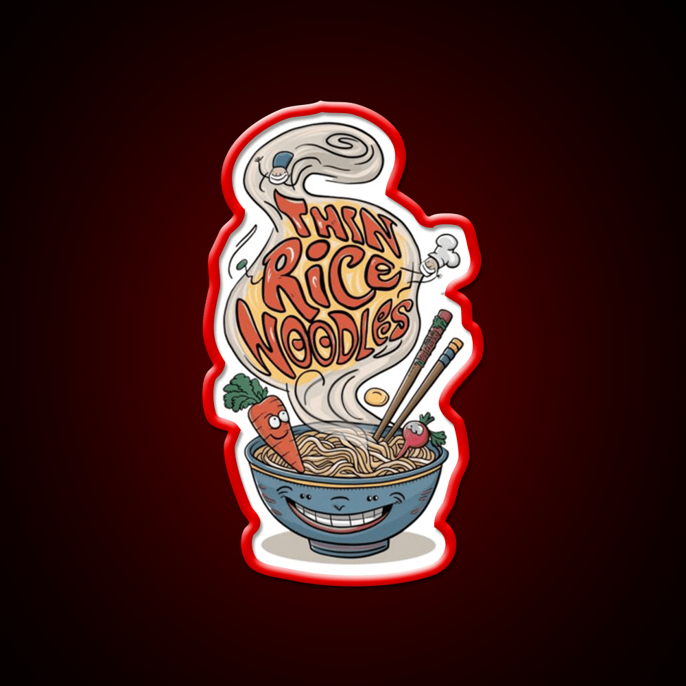 Think Rice Noodles Led Neon Sign Chinese Food Rgb Color - Shineneon