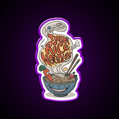 Think Rice Noodles Led Neon Sign Chinese Food Rgb Color - Shineneon
