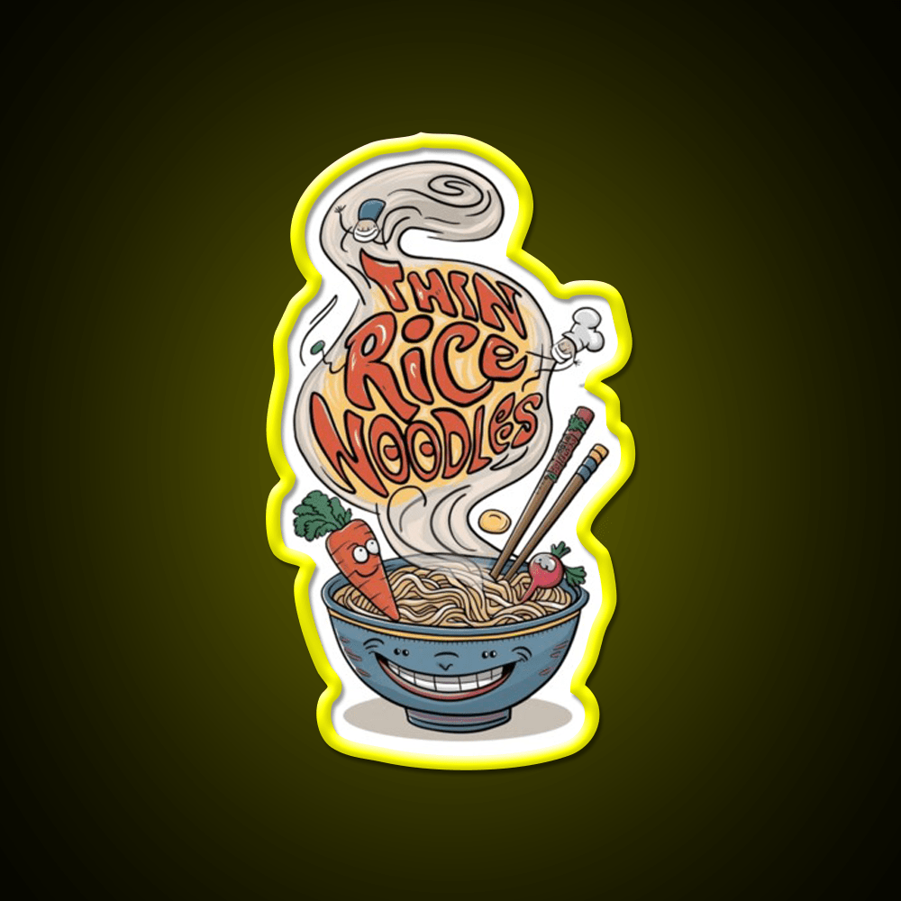 Think Rice Noodles Led Neon Sign Chinese Food Rgb Color - Shineneon