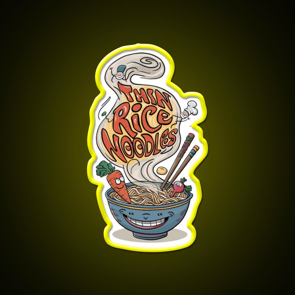 Think Rice Noodles Led Neon Sign Chinese Food Rgb Color