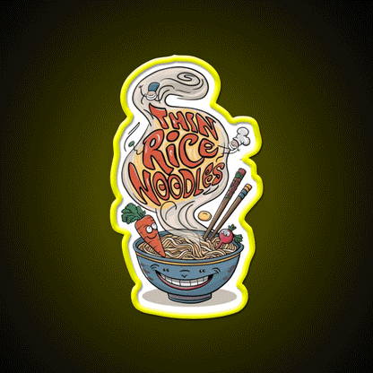 Think Rice Noodles Led Neon Sign Chinese Food Rgb Color