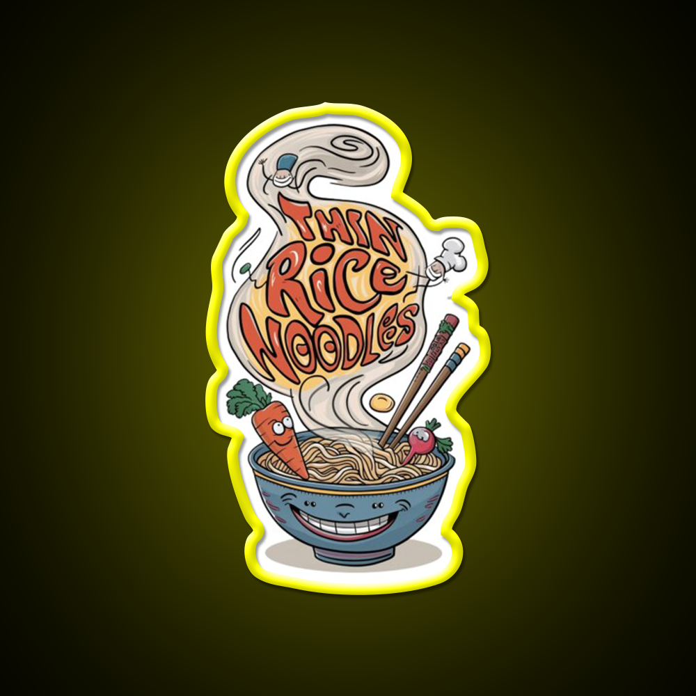 Think Rice Noodles Led Neon Sign Chinese Food Rgb Color