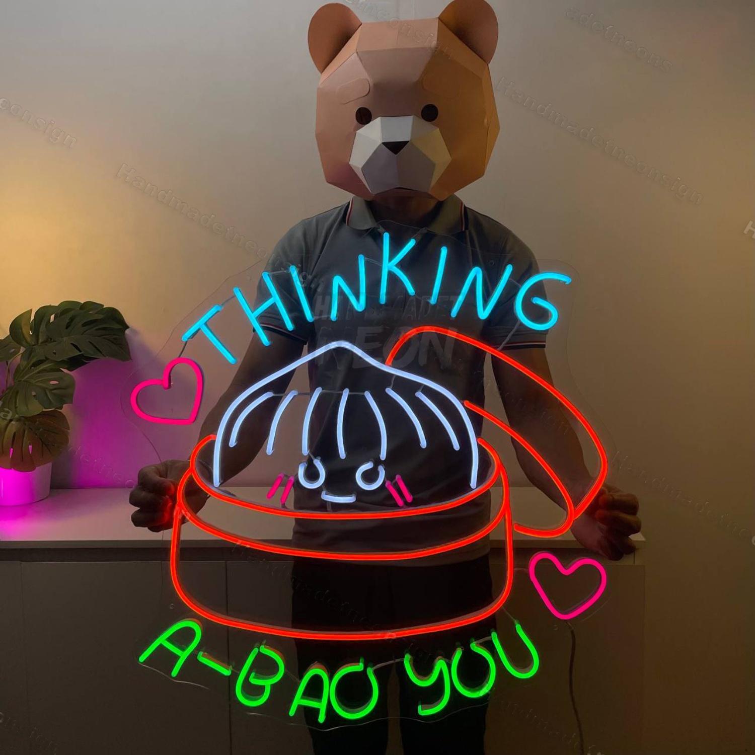 Thinking A Bao You Led Neon Sign Food Led Neon Sign | Shineneon