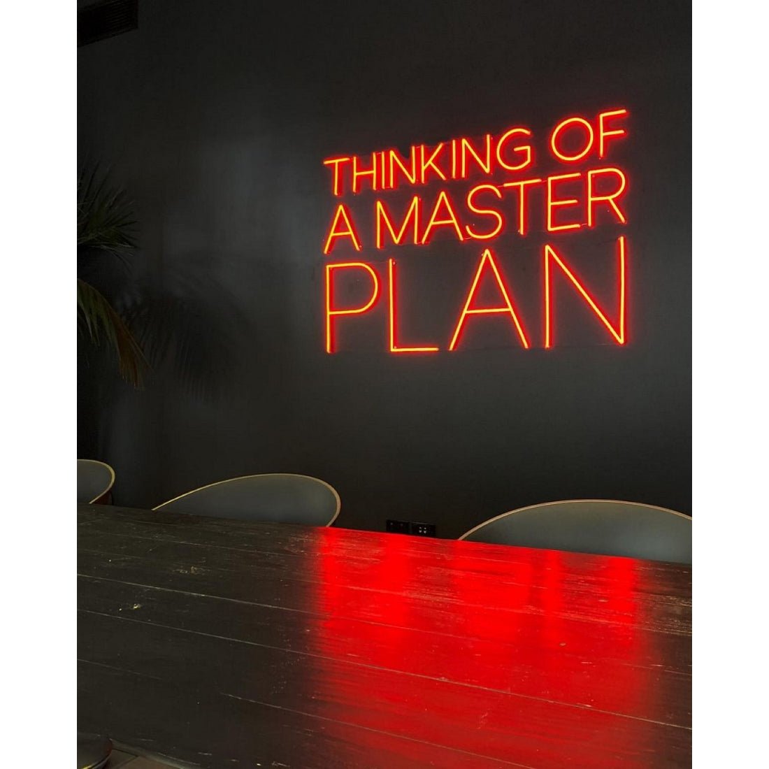 Thinking Of A Master Plan Led Sign Business Neon Sign - Shineneon