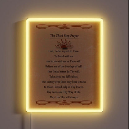 Third Step Prayer Rgb Led Neon Sign - Shineneon