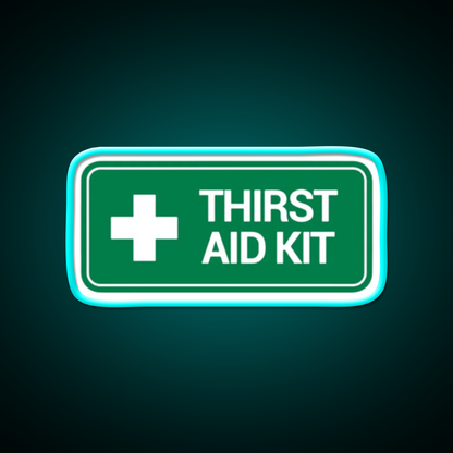 Thirst Aid Kit Logo Beer Bar Decor Led Neon Sign Rgb Color - Size and dimension reference