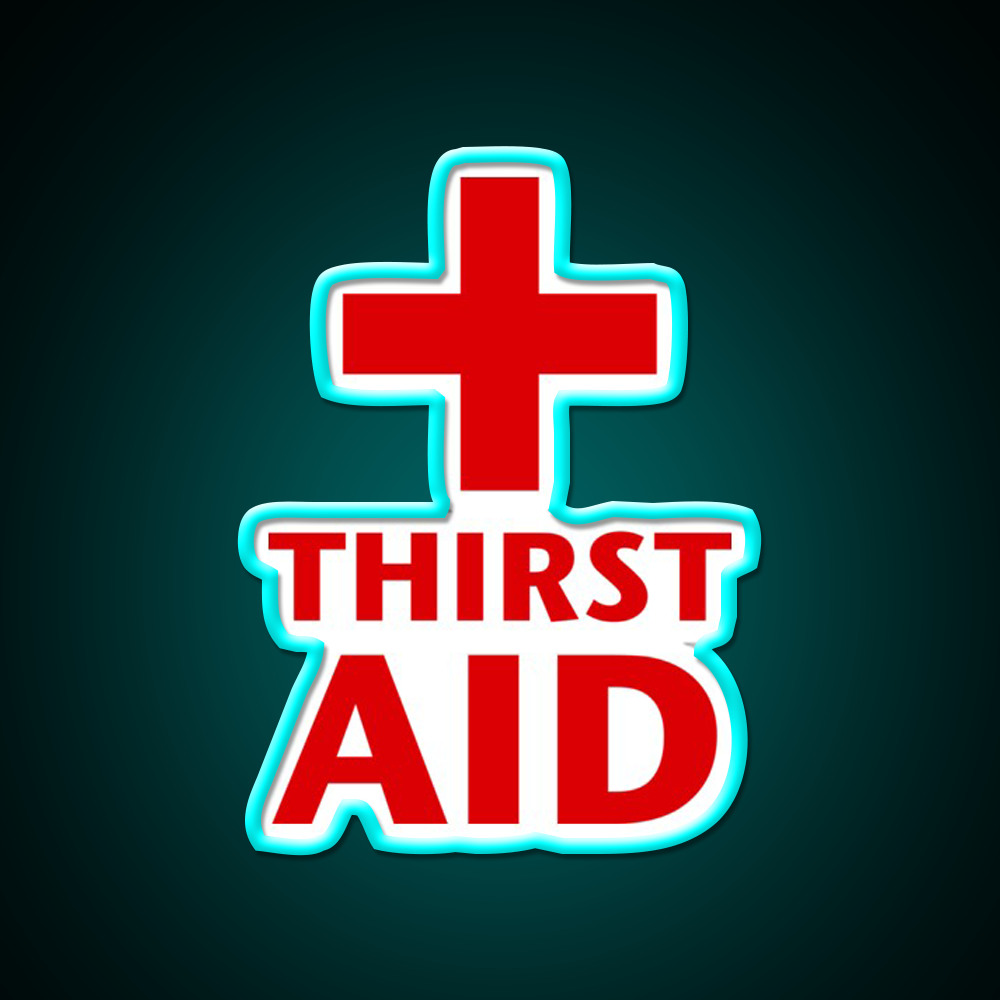 Thirst Aid Man Cave Bar Led Neon Sign Rgb Color