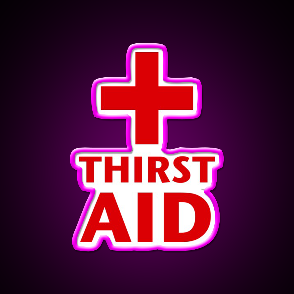 Thirst Aid Man Cave Bar Led Neon Sign Rgb Color