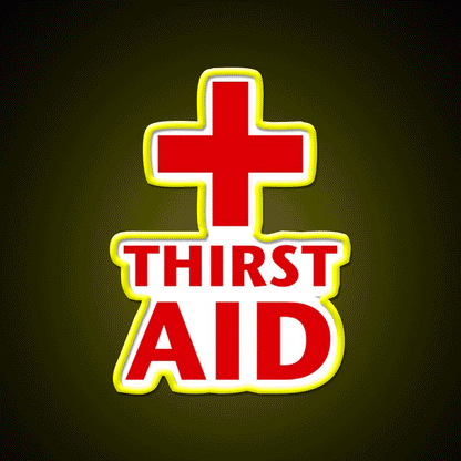 Thirst Aid Man Cave Bar Led Neon Sign Rgb Color