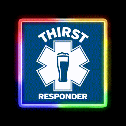 Thirst Responder Funny Design For Bar Tenders Beer Bar Decor Led Neon Sign Rgb Color - LED neon sign close-up detail