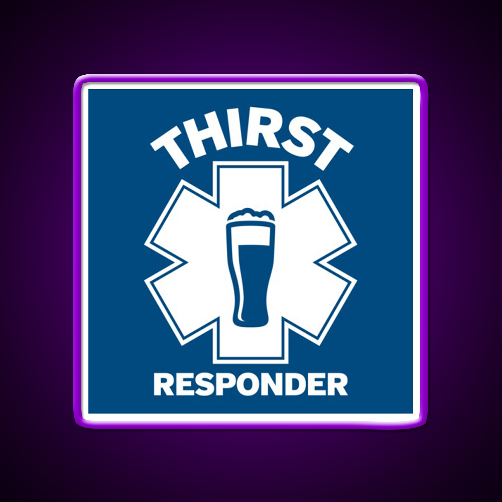 Thirst Responder Funny Design For Bar Tenders Beer Bar Decor Led Neon Sign Rgb Color - LED neon sign view 9