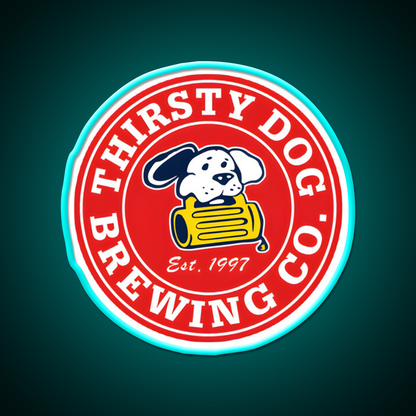 Thirsty Dog Brewery Beer Bar Decor Led Neon Sign Rgb Color - Size and dimension reference