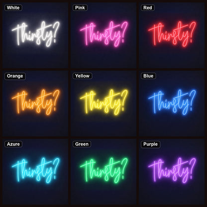 Thirsty Man Cave LED Neon Sign color grid