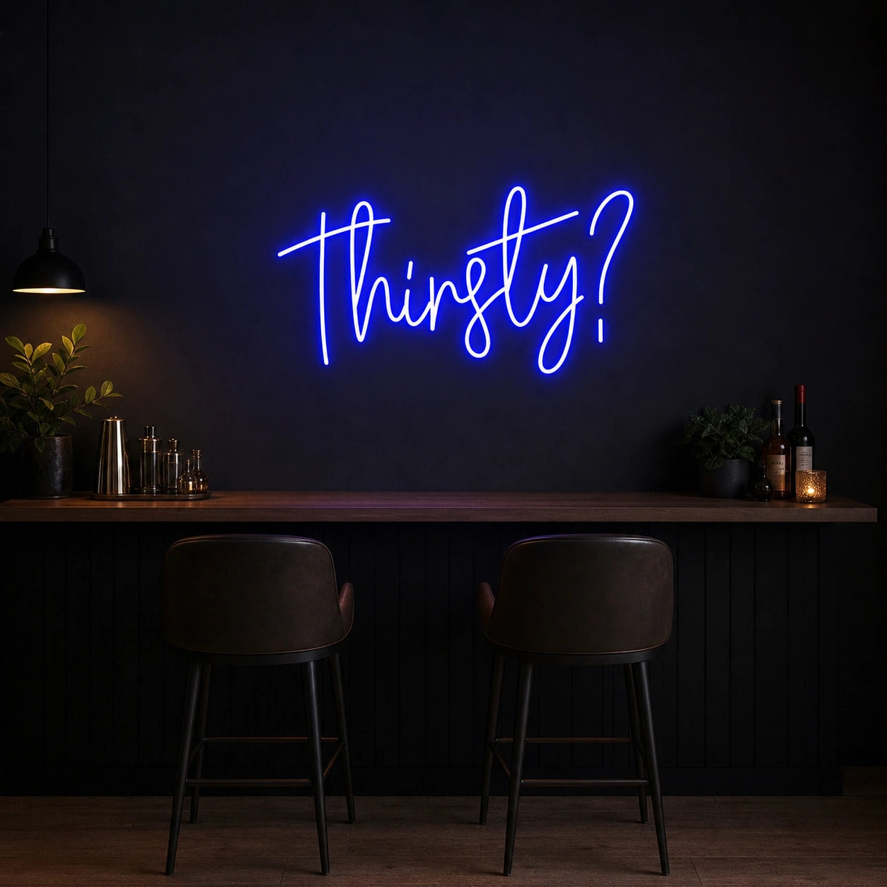 Thirsty Man Cave LED Neon Sign Garage Man Cave Neon Sign size image