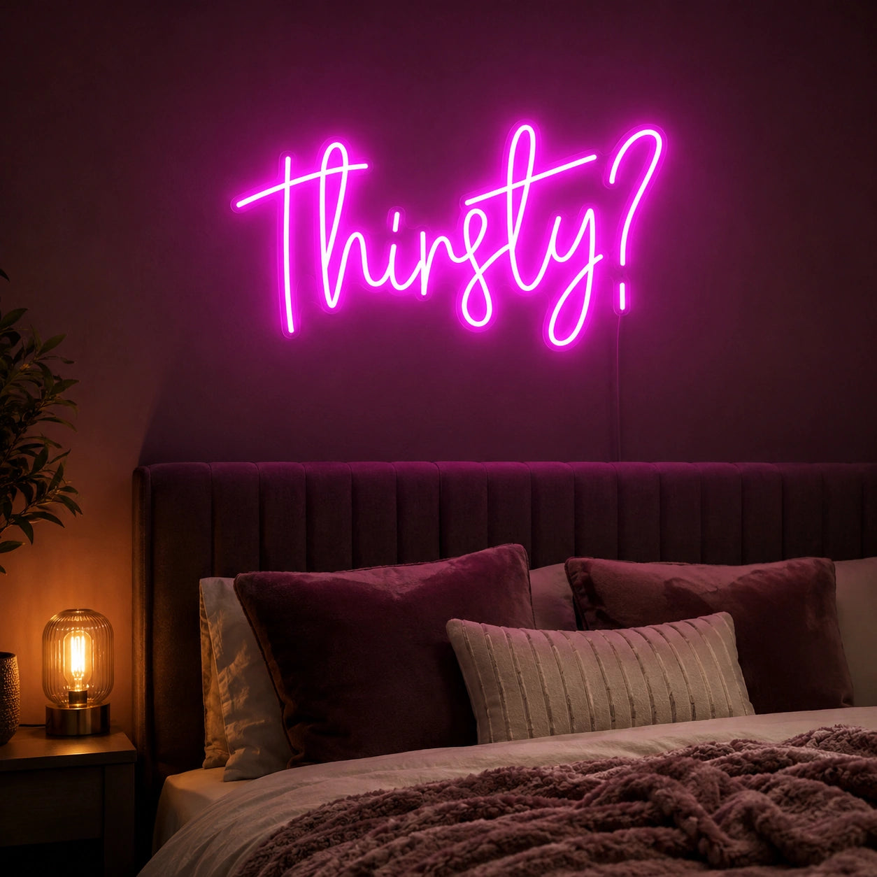 Thirsty Question Mark LED Neon Sign size image