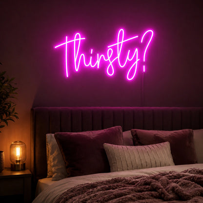 Thirsty Question Mark LED Neon Sign size image