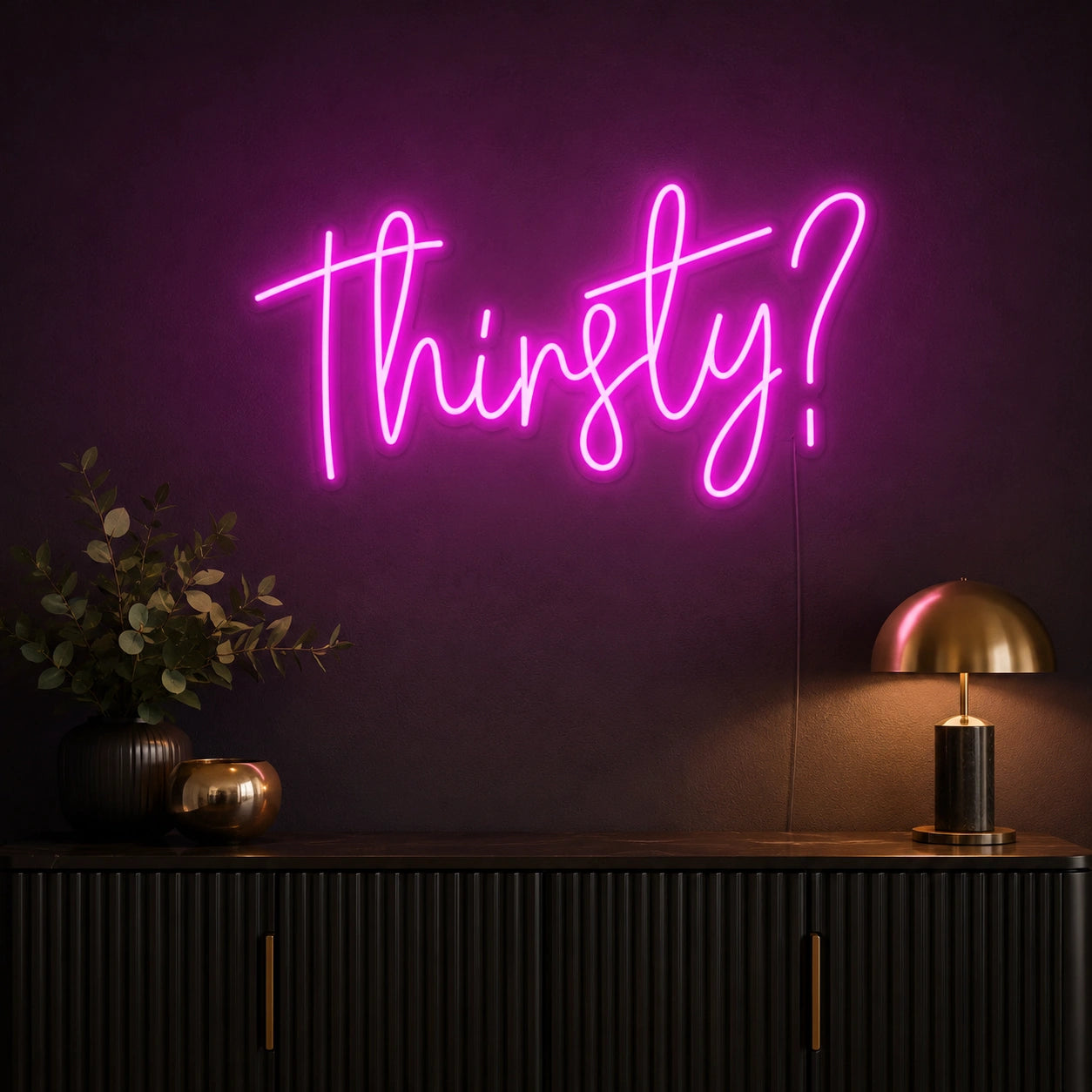 Thirsty Question Mark LED Neon Sign color grid