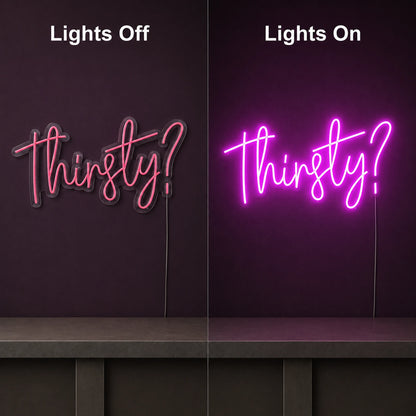 Thirsty Question Mark LED Neon Sign main product image