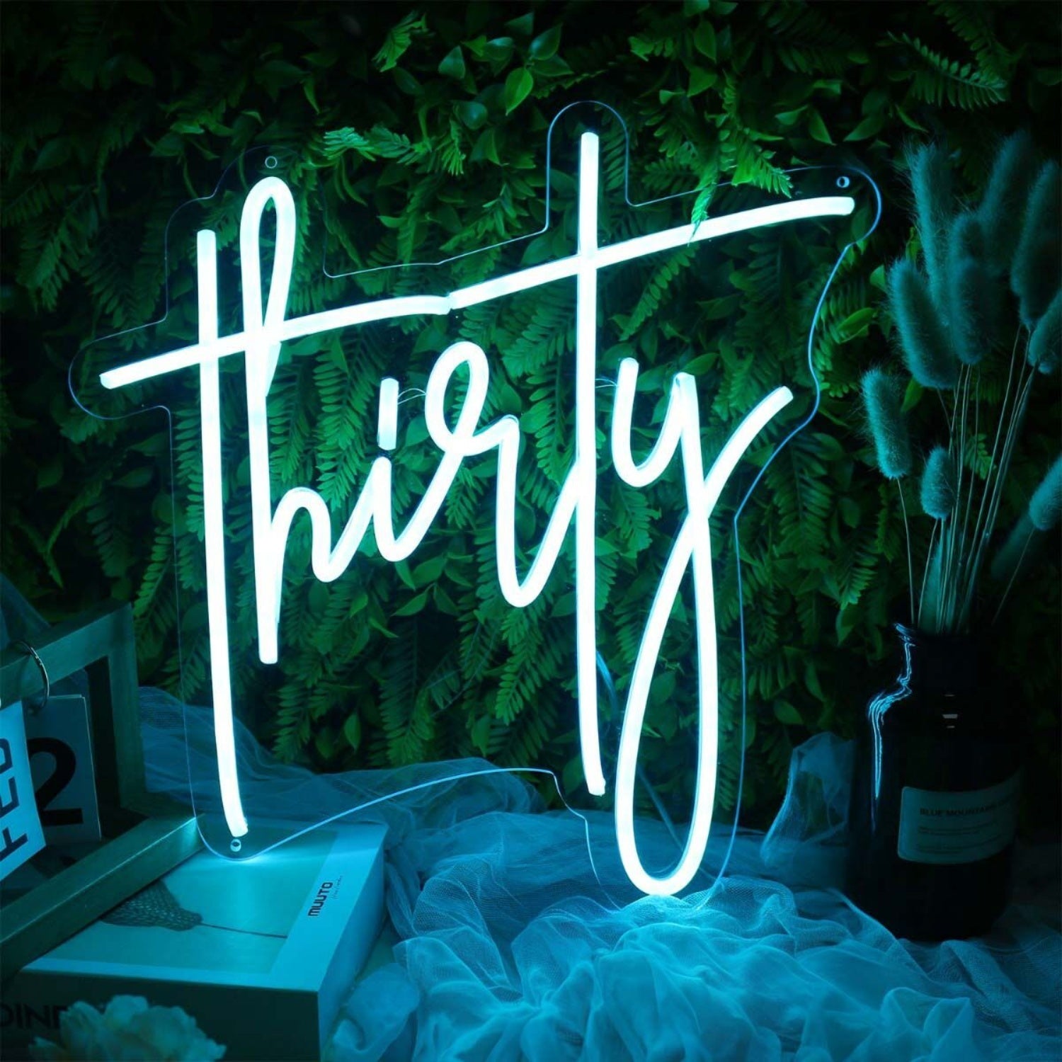 Thirty Blue Led Neon Sign - Shineneon