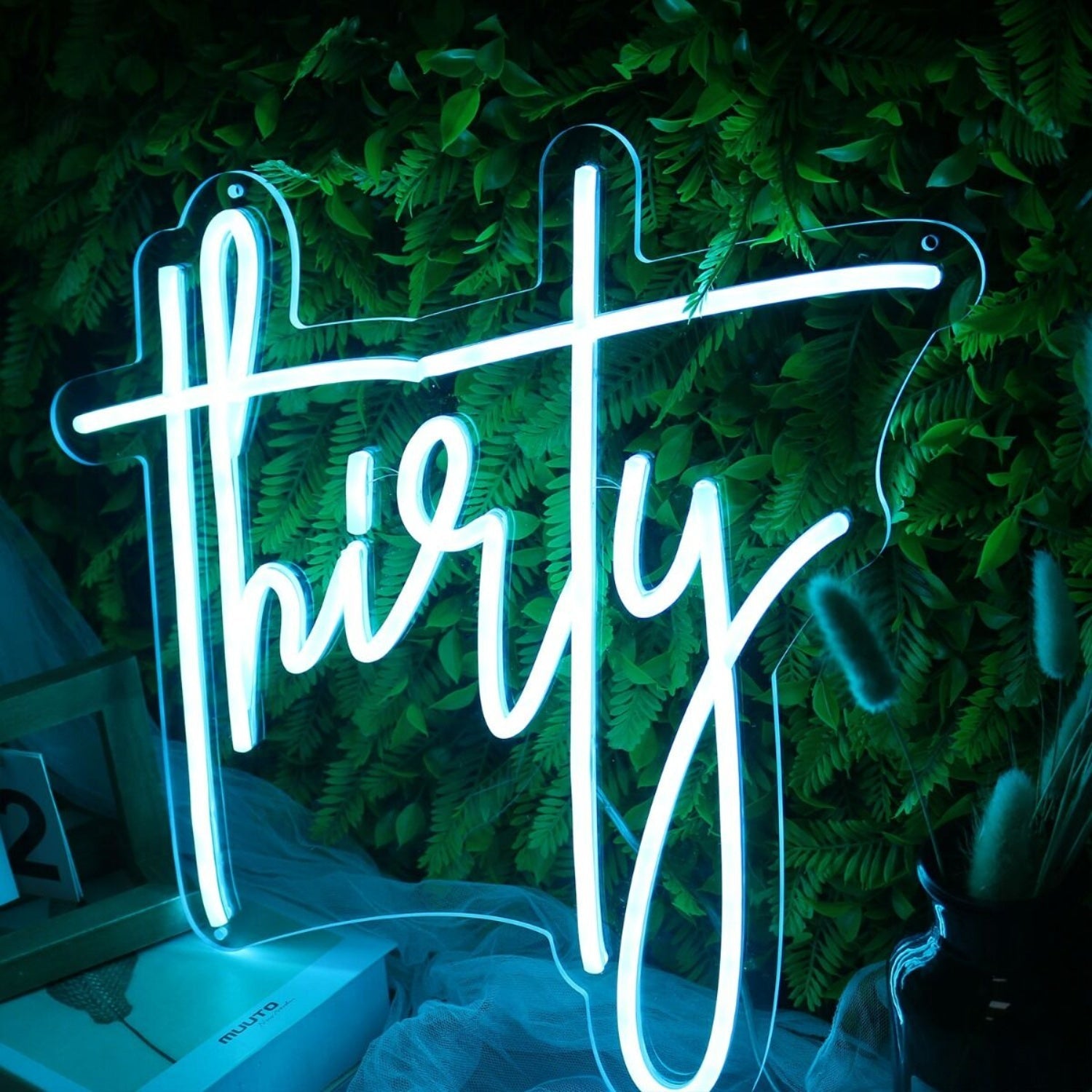 Thirty Blue Led Neon Sign - Shineneon