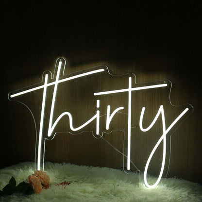 Thirty Neon Led Sign For Birthday And Celebratory Spaces | Shineneon