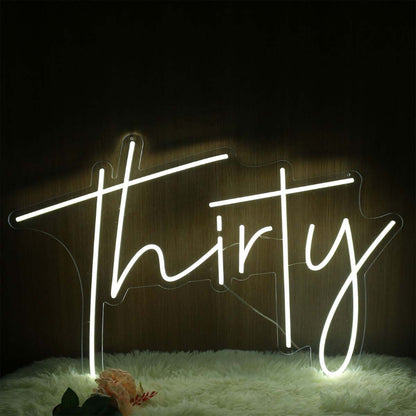 Thirty Neon Led Sign For Birthday And Celebratory Spaces | Shineneon