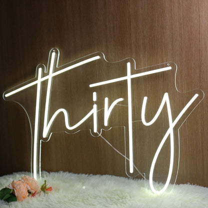 Thirty Neon Led Sign For Birthday And Celebratory Spaces | Shineneon