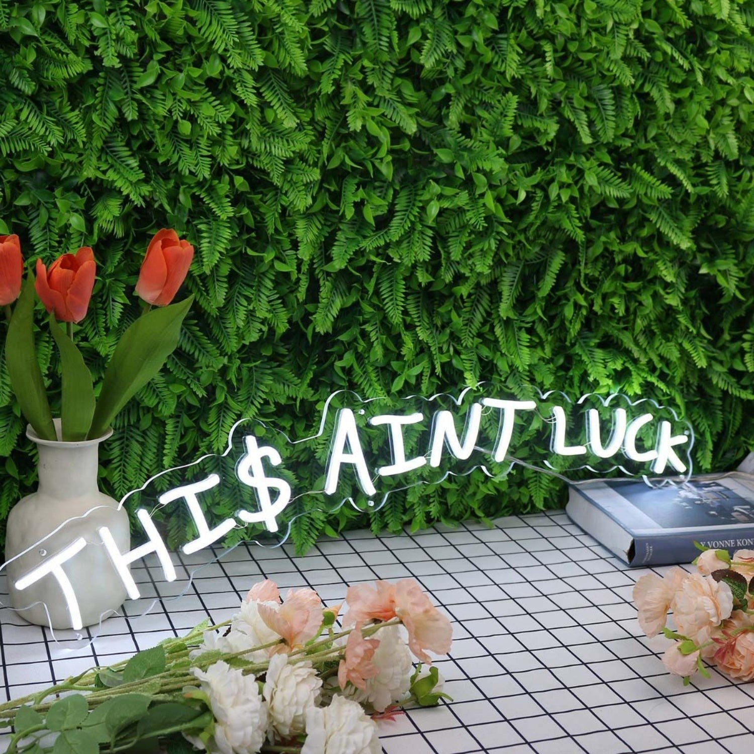 This Aint Luck White Led Neon Sign - Shineneon
