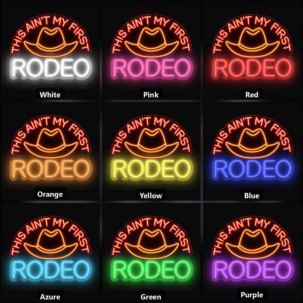 This Aint My First Rodeo Cowboy Hat Vintage LED Neon Sign - Shineneon
