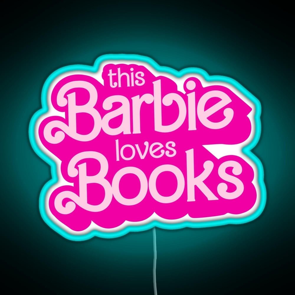 This Barbie Loves Books Rgb Led Neon Sign Pop Wall Art - Shineneon