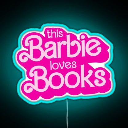 This Barbie Loves Books Rgb Led Neon Sign Pop Wall Art - Shineneon
