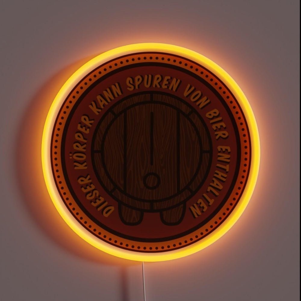 This Body May Contain Traces Of Beer Rgb Led Neon Sign - Shineneon