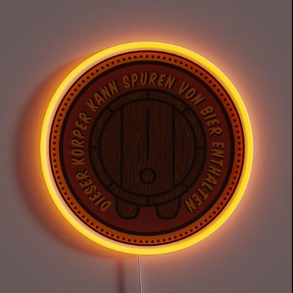 This Body May Contain Traces Of Beer Rgb Led Neon Sign - Shineneon