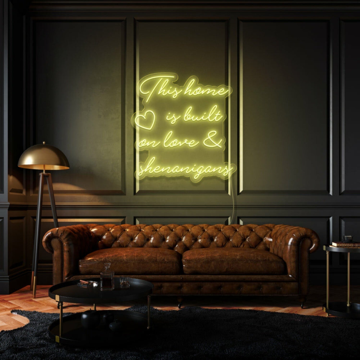 This Home Is Built On Love And Shenanigans Led Neon Sign - Shineneon