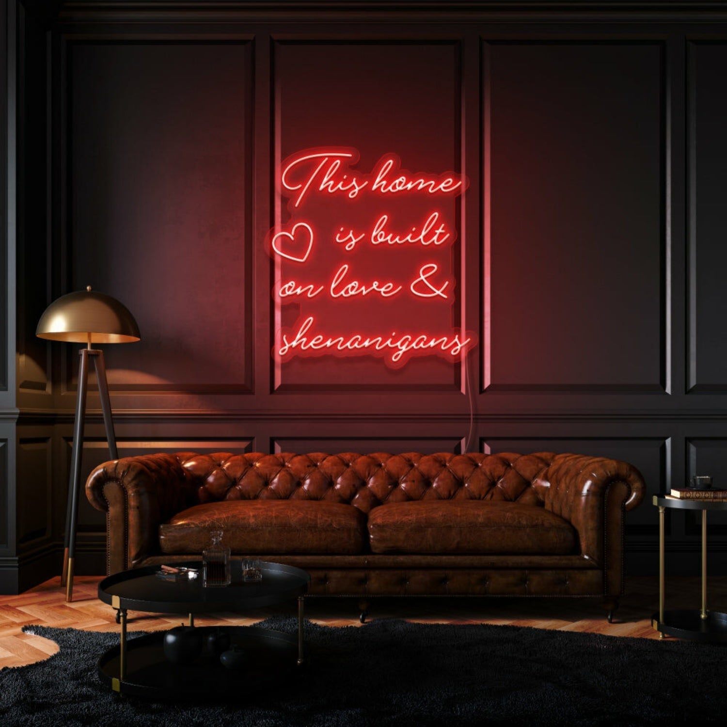 This Home Is Built On Love And Shenanigans Led Neon Sign - Shineneon