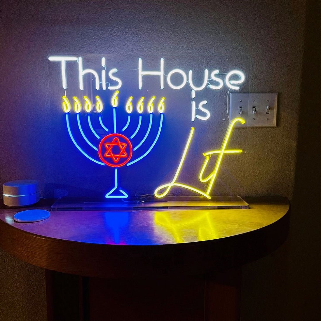 This House Is Lif Hanukkah Led Sign Business Neon Sign - Shineneon