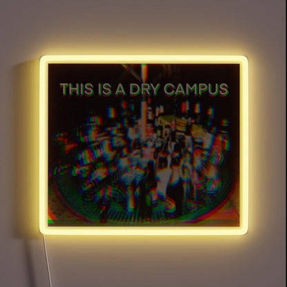 This Is A Dry Campus Drinking Humor Alcohol Beer Rgb Led Neon Sign - Shineneon