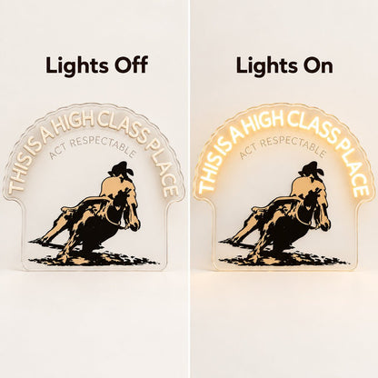 This Is a High Class Place Cowboy LED Neon Sign - Shineneon