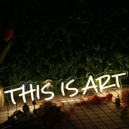 This Is Art Yellow Led Neon Sign - Shineneon