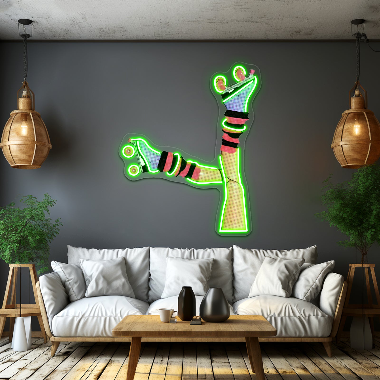 This Is How I Roll Funny Retro Rollerskating Artwork Neon Signs | Shineneon