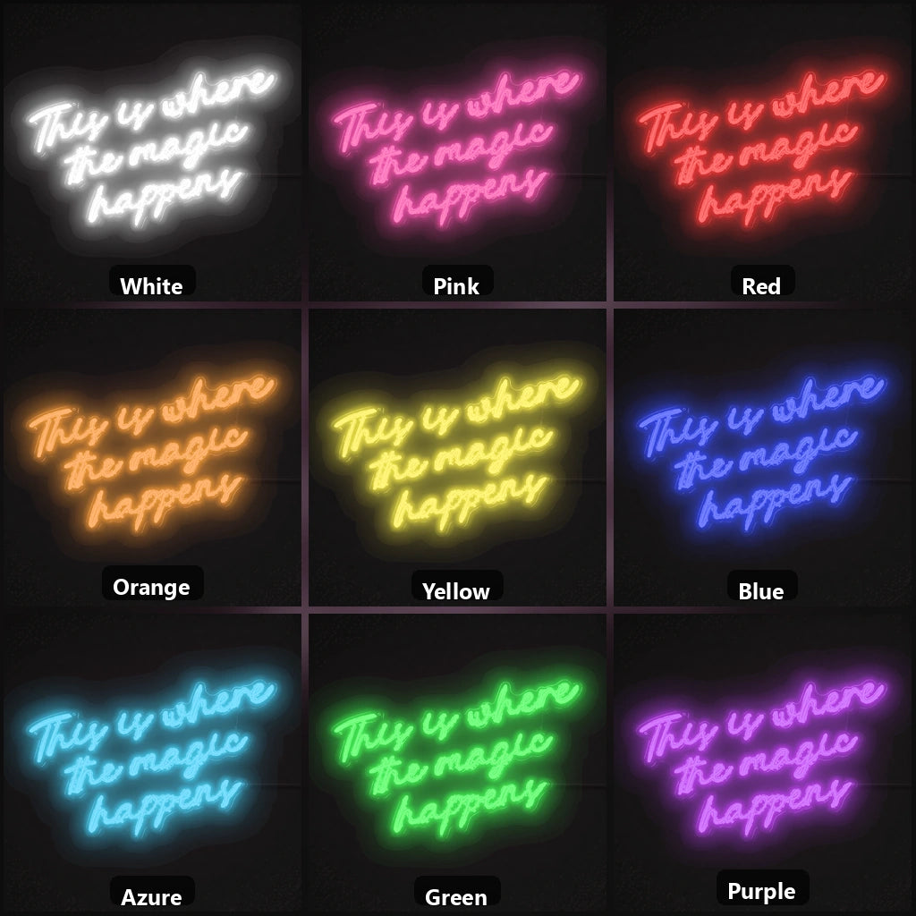 This Is LED Neon Sign color grid