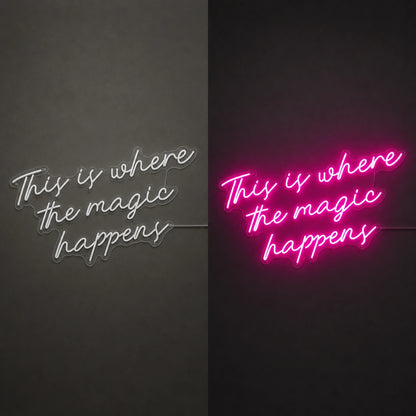This Is LED Neon Sign day and night comparison
