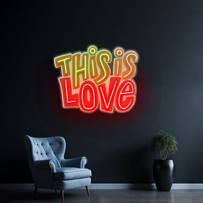 This Is Love Led Neon Sign Light Custom Led Signs - Shineneon