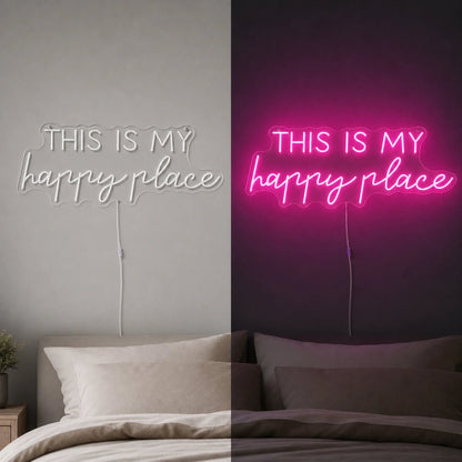 This Is My Happy Place Bedroom Decor LED Neon Sign - Shineneon