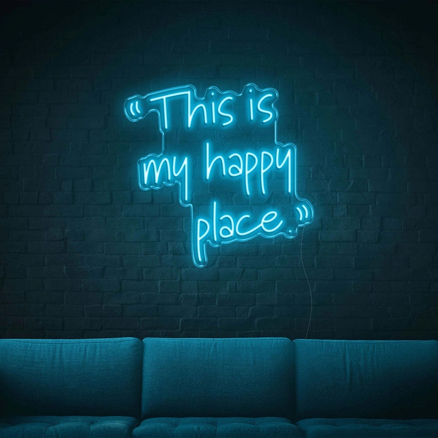This Is My Happy Place Led Neon Sign Bedroom Wall Art - Shineneon