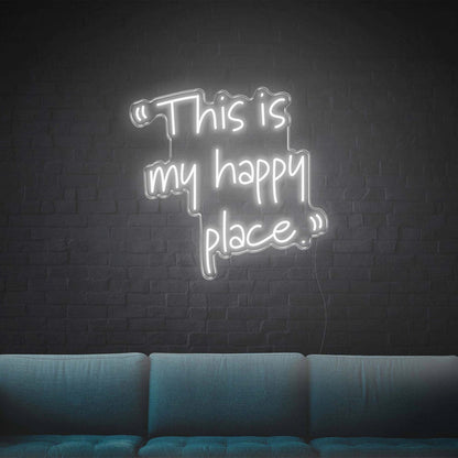 This Is My Happy Place Led Neon Sign Bedroom Wall Art - Shineneon